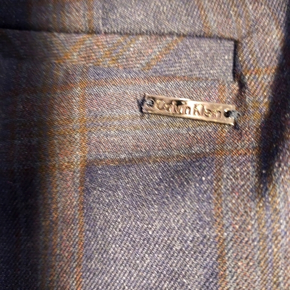 Calvin Klein Poly/Rayon Blend Plaid Tapered Ankle Pants. NWT. - Picture 13 of 13